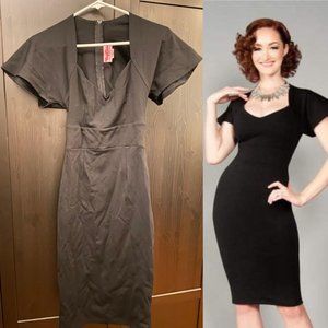 Venus Dress in Black Ponte, XS, Worn Once